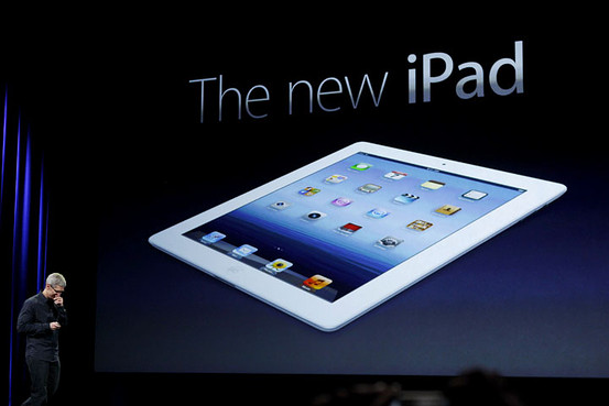 Tim Cook iPad Tim Cook presents the new iPad