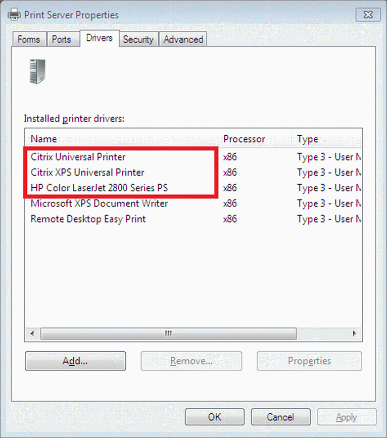 how to configure printer in citrix for client
